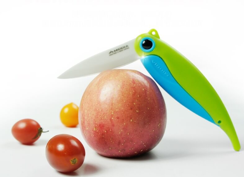 Ceramic Parrot Mini Knife Pocket Folding Fruit Knife With Safety Sheath