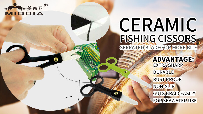 Fishing Braided Line Scissors Multipurpose Ceramic Blade Electrician Scissors 