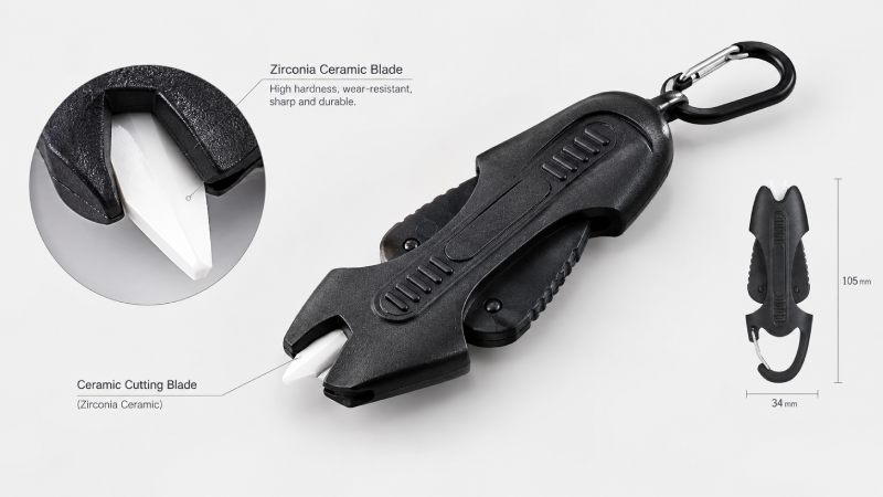 Zirconia ceramic blade used in ceramic fishing scissors