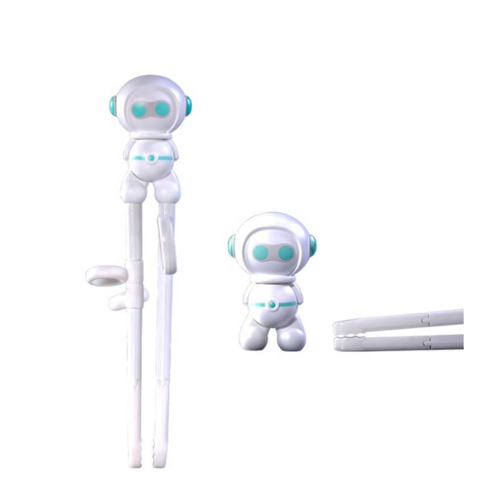 Astronaut Cartoon Fancy Ceramic Baby Child Training Mini Chopsticks