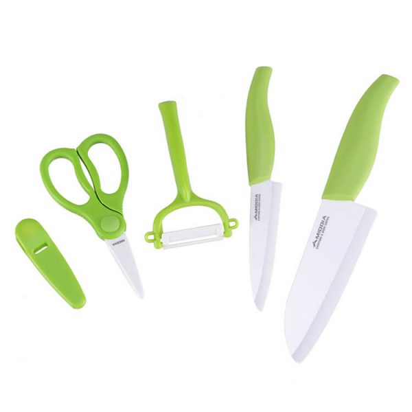 Ceramic Kitchen Knife Peeler Scissors Set